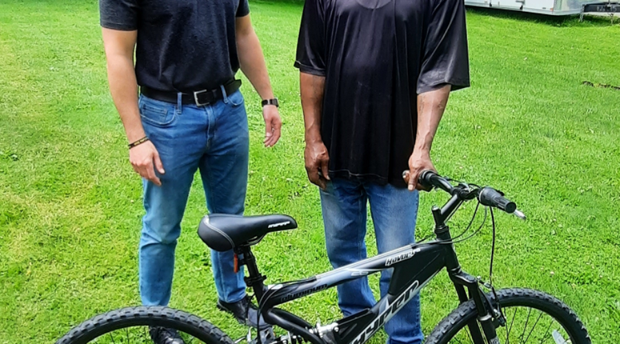 Rotary Club of Medina Purchases Bicycle for Local Man